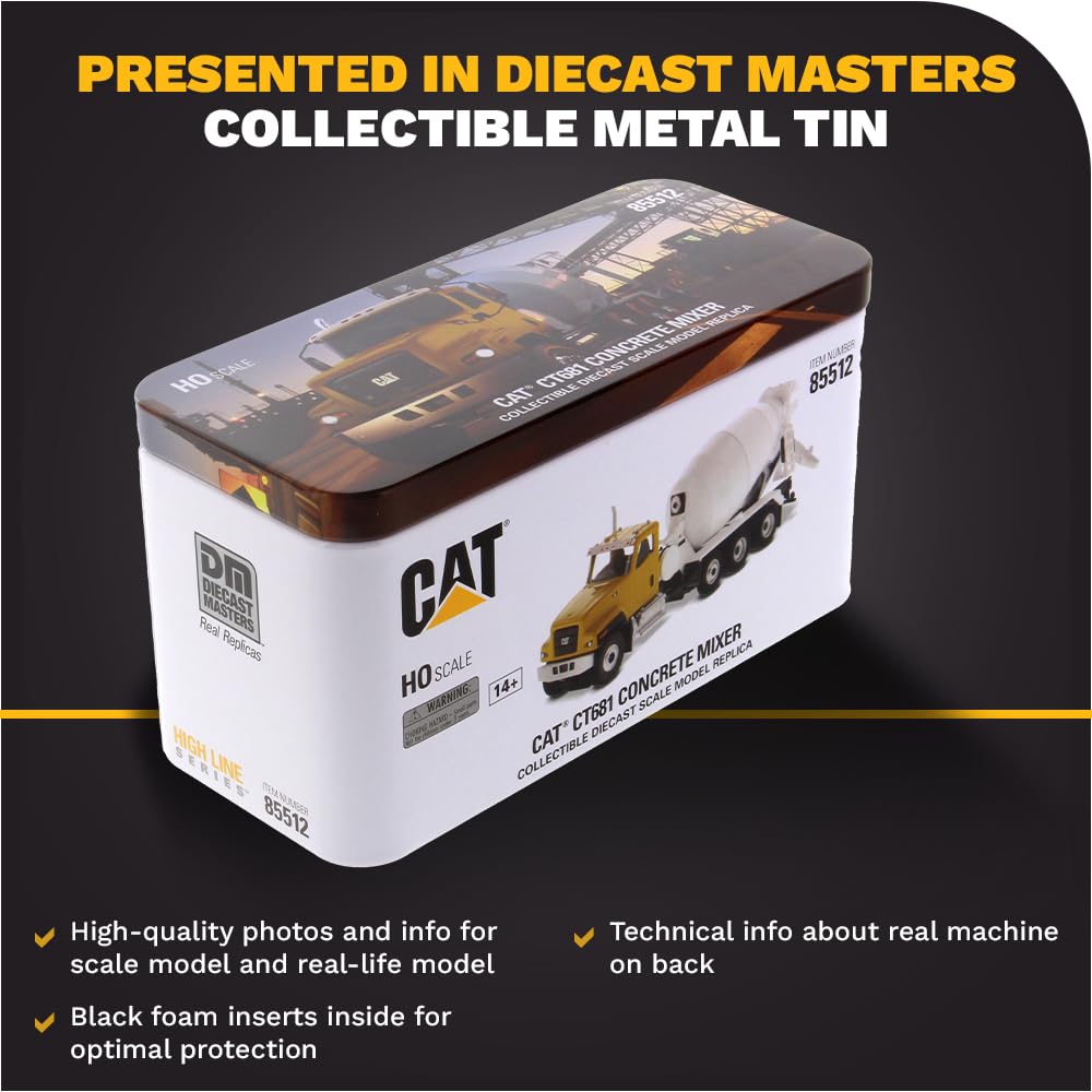 Amazon.com: Diecast Masters CAT Caterpillar CT681 Concrete Mixer